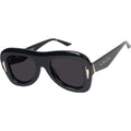 Bowery, Gloss Black with Gold Metal/Black Lenses