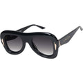 Bowery, Gloss Black with Gold Metal/Black Gradient Lenses