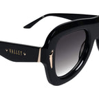 Bowery, Gloss Black with Gold Metal/Black Gradient Lenses