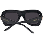 Bowery, Gloss Black with Gold Metal/Black Lenses