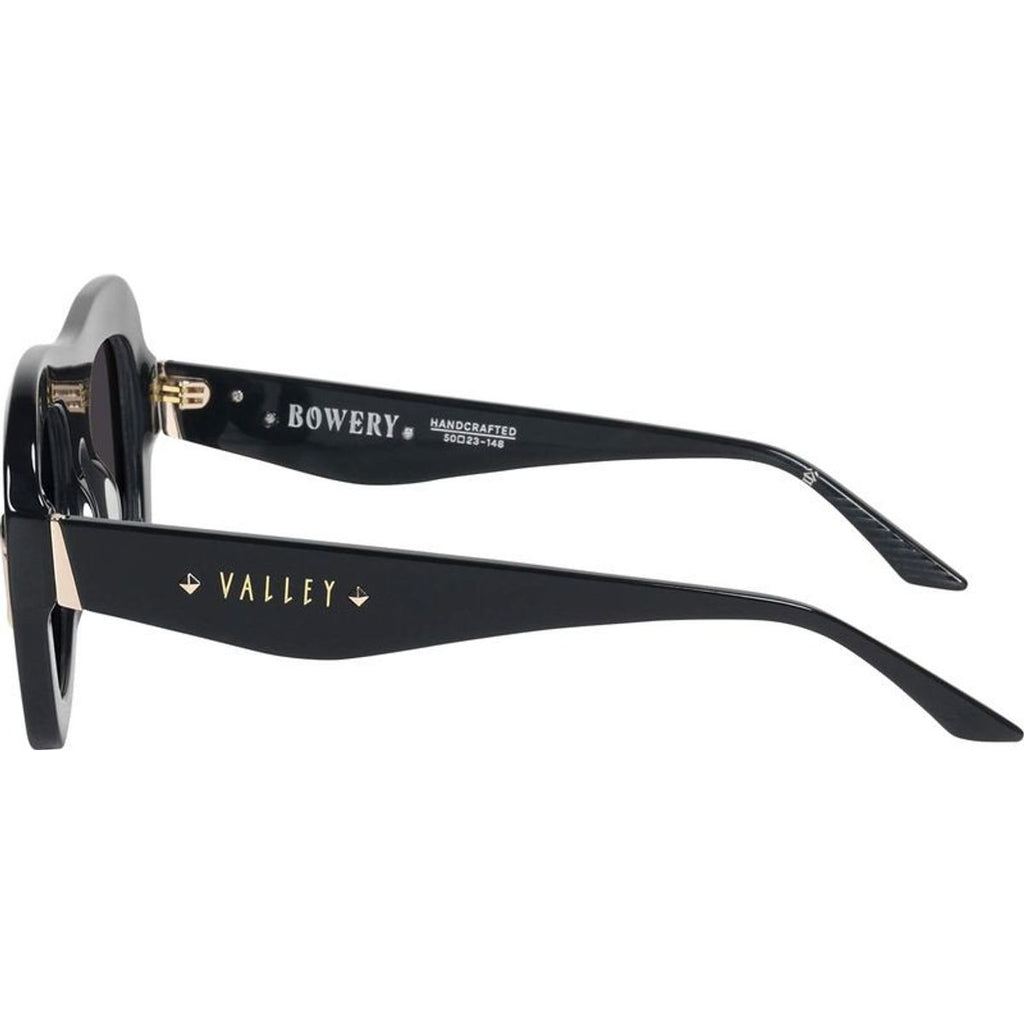 Bowery, Gloss Black with Gold Metal/Black Lenses