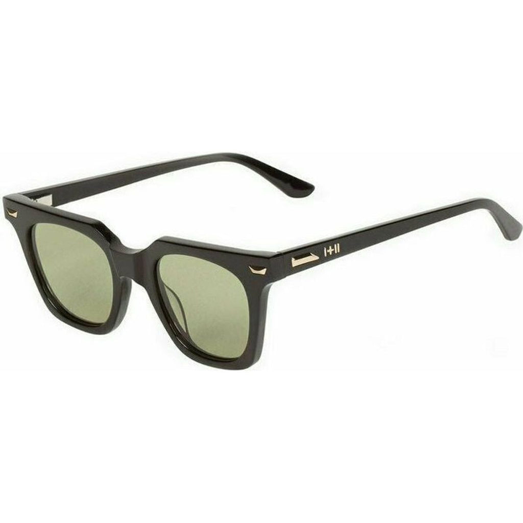 Dylan Kain, Black with 24K Gold Trim/Olive Green Lenses