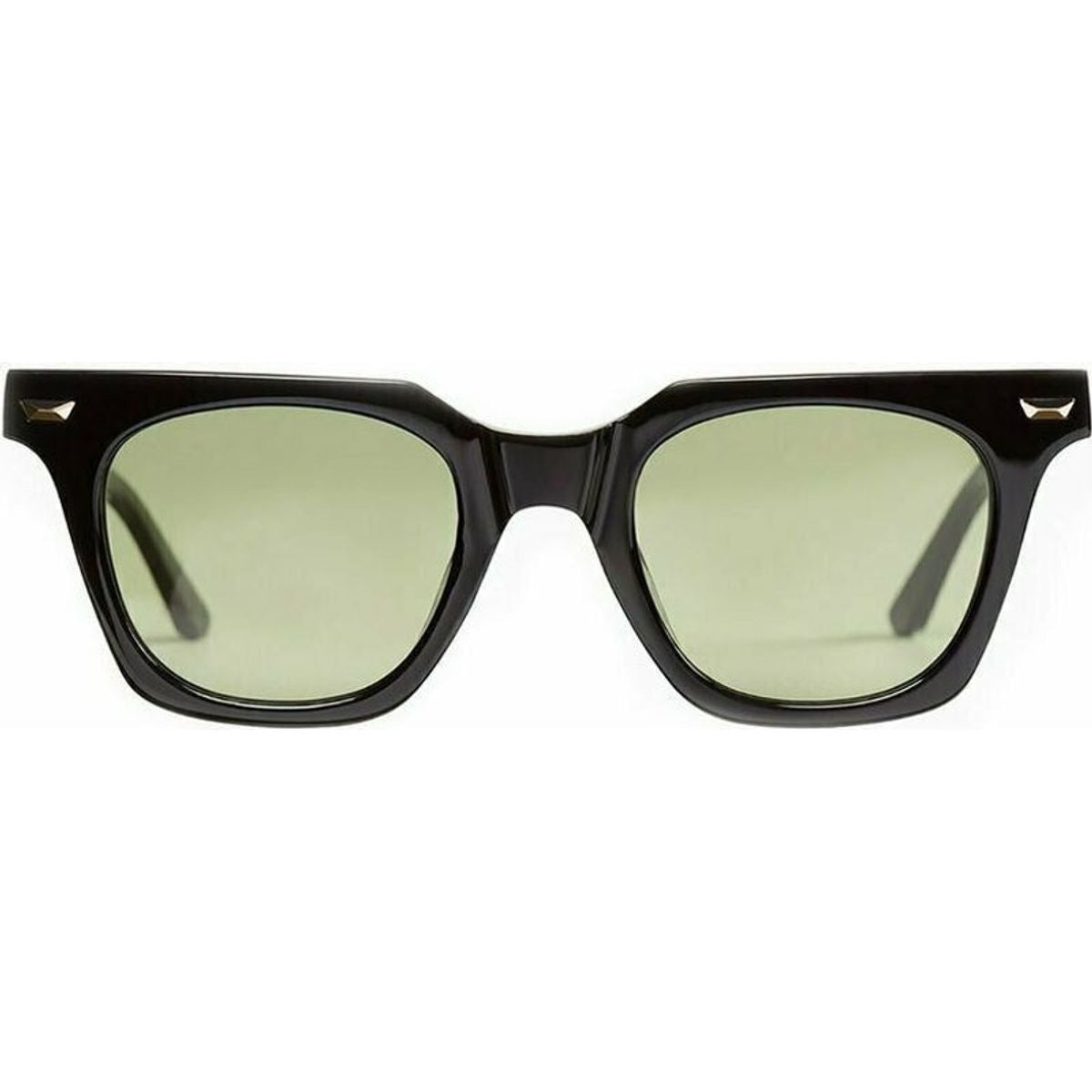 Dylan Kain, Black with 24K Gold Trim/Olive Green Lenses