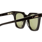 Dylan Kain, Black with 24K Gold Trim/Olive Green Lenses