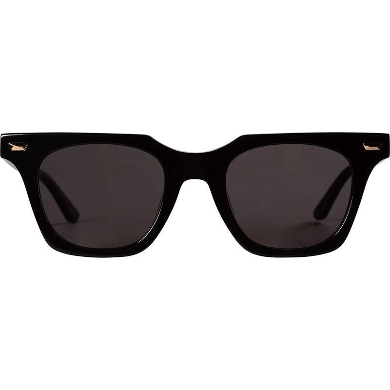 Dylan Kain, Gloss Black with 24k. Gold Metal Trim/Black Lenses