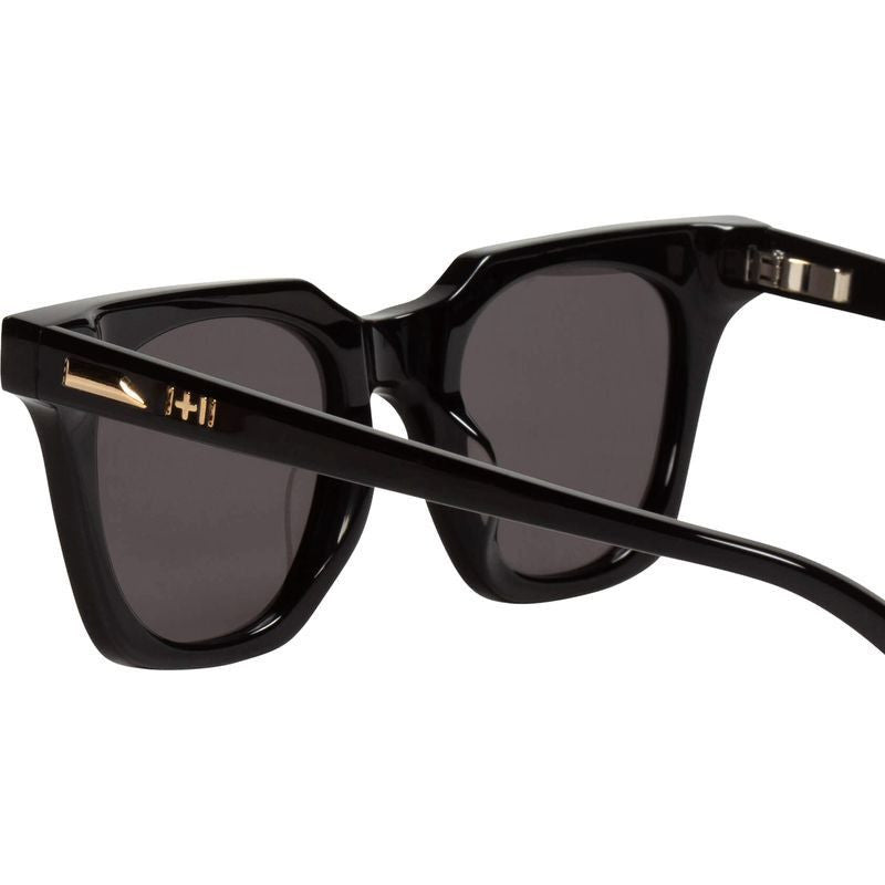 Dylan Kain, Gloss Black with 24k. Gold Metal Trim/Black Lenses
