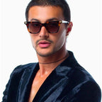 Dylan Kain, Vintage Tort with 24K Gold Trim/Grey Gradient Lenses