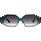 Genesis, Forest Green Fade to Rose with Gold Metal/Black Gradient Lenses