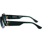Genesis, Forest Green Fade to Rose with Gold Metal/Black Gradient Lenses