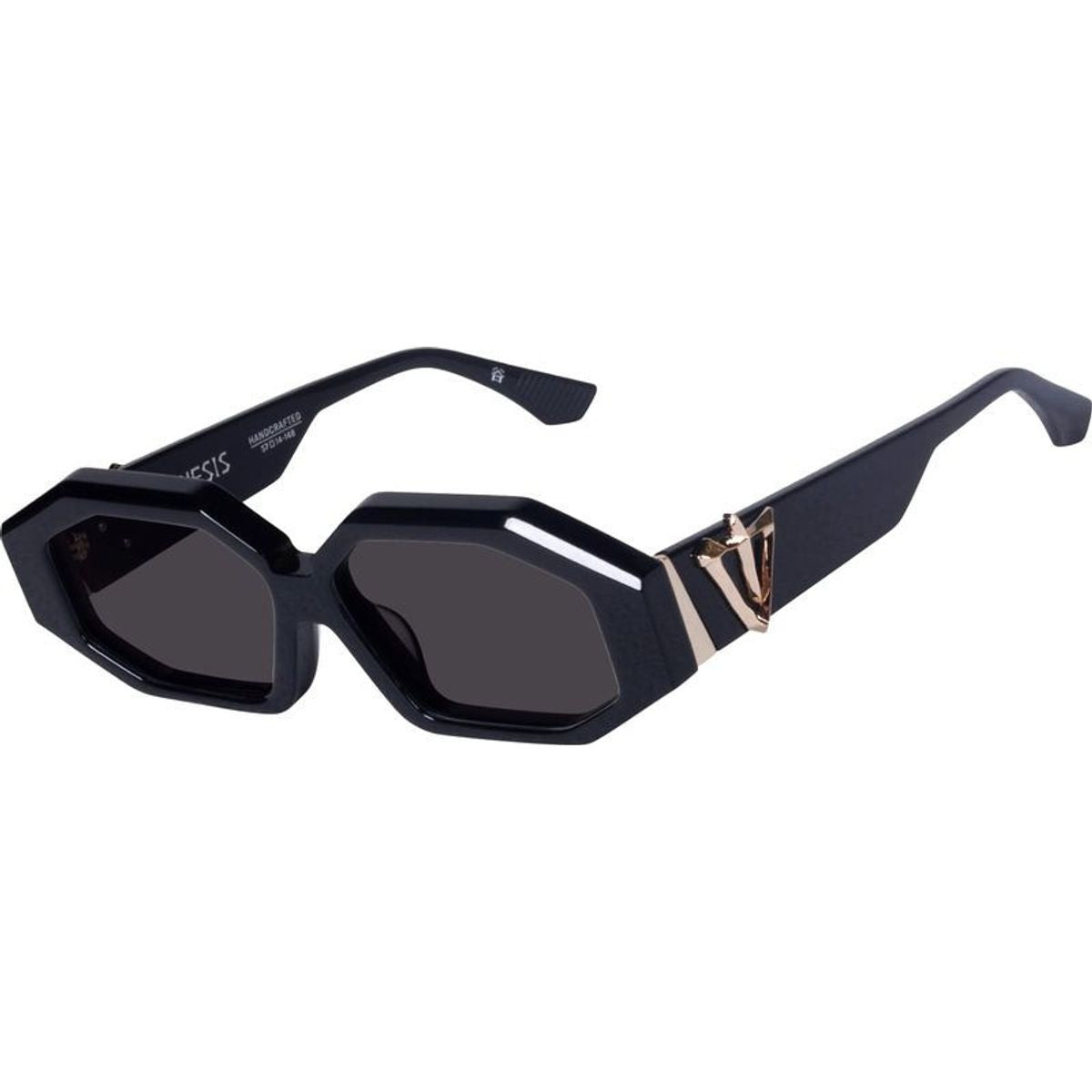 Genesis, Gloss Black with Gold Metal/Black Lenses