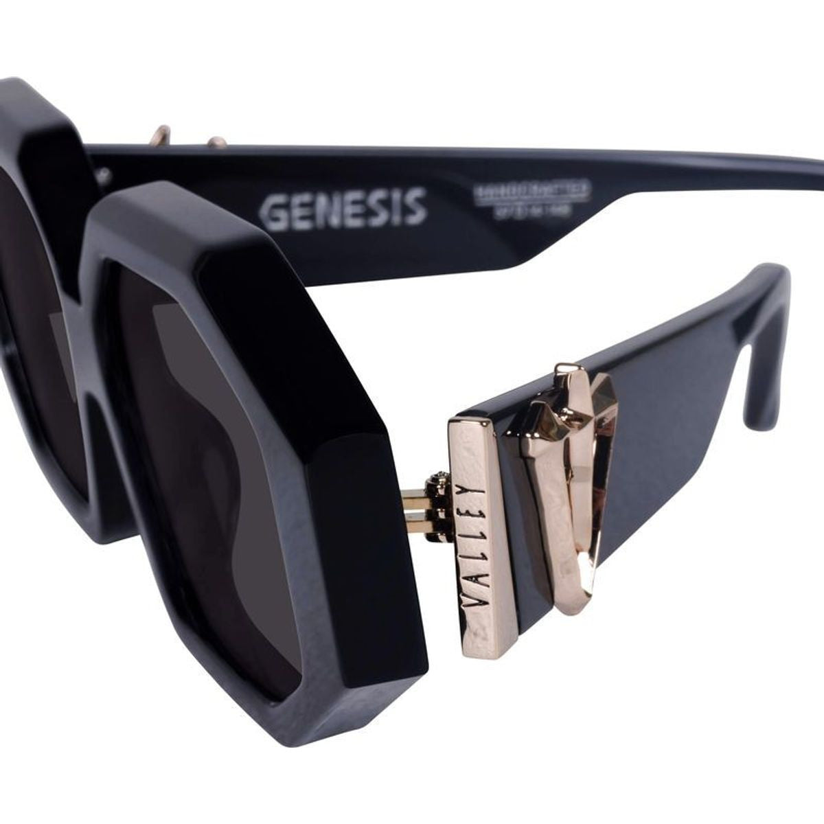 Genesis, Gloss Black with Gold Metal/Black Lenses