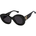 Hollywood, Gloss Black with Gold Metal/Black Lenses