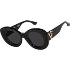 Hollywood, Gloss Black with Gold Metal/Black Lenses