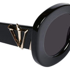 Hollywood, Gloss Black with Gold Metal/Black Lenses