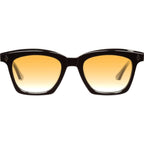 Hutch, Gloss Black with Silver Metal Trim/Orange Gradient Lenses