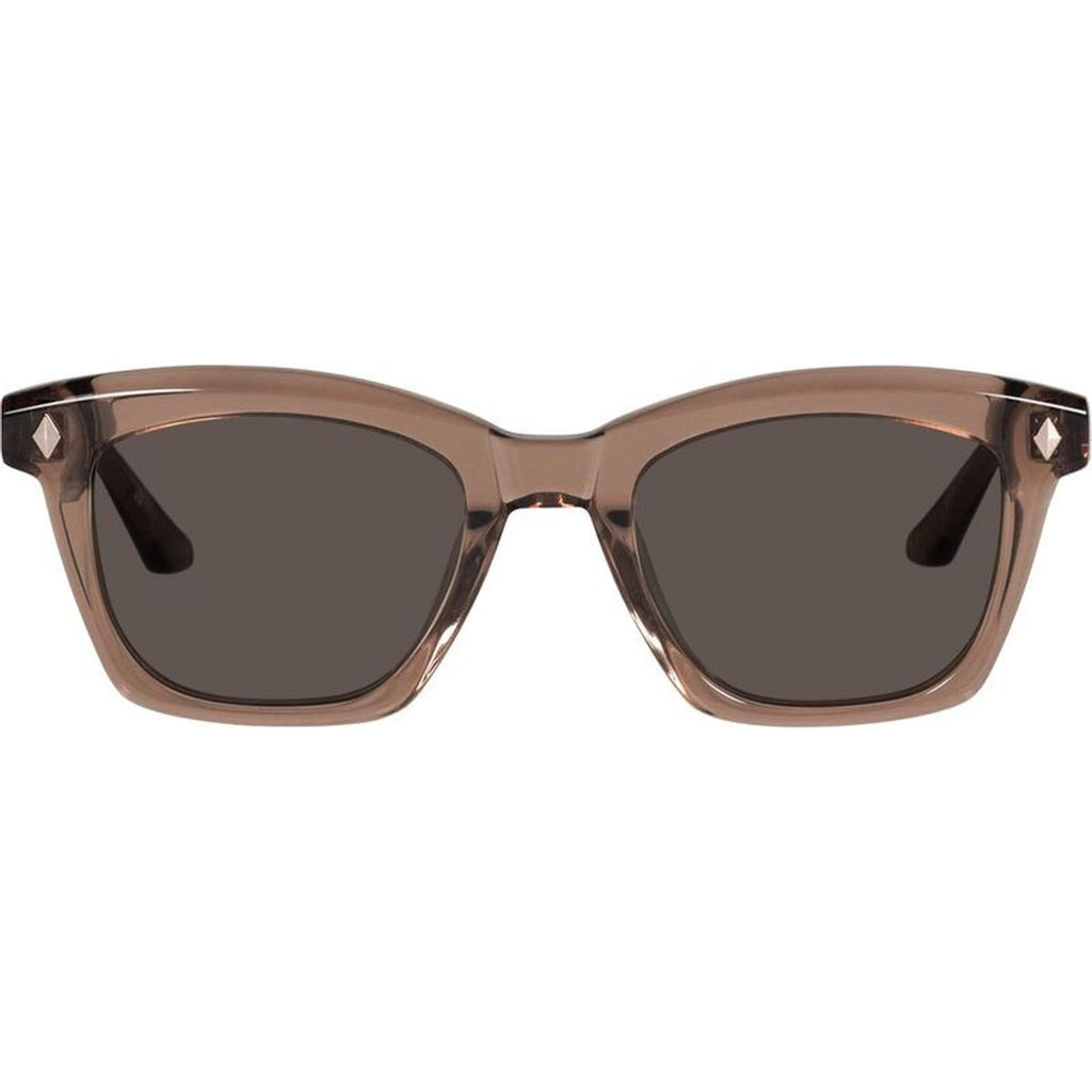 Hutch, Transparent Mocha with Gold Metal Trim/Brown Lenses