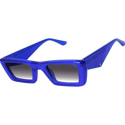 La Hara, Electric Blue with Silver/Black Gradient Lenses