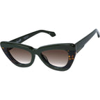 Lafayette, Army Green Clear Tort Splice with Gold Metal/Brown Gradient Lenses