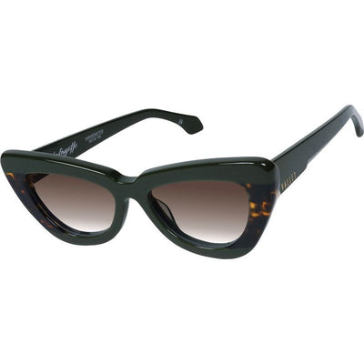 Lafayette, Army Green Clear Tort Splice with Gold Metal/Brown Gradient Lenses