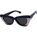 Lafayette, Gloss Black Light Tan Splice with Rose Gold Metal/Black Lenses