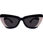 Lafayette, Gloss Black Light Tan Splice with Rose Gold Metal/Black Lenses