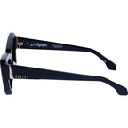 Lafayette, Gloss Black with Gold Metal/Black Lenses