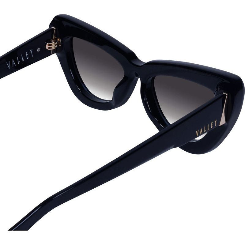 Lafayette, Gloss Black with Gold Metal/Black Gradient Lenses