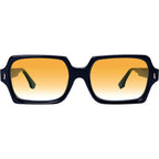 Liberty, Gloss Black with Gold Metal/Orange Gradient Lenses