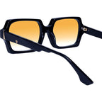 Liberty, Gloss Black with Gold Metal/Orange Gradient Lenses