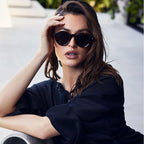Motel, Clear Tort with 24K Gold Metal/Brown Lenses