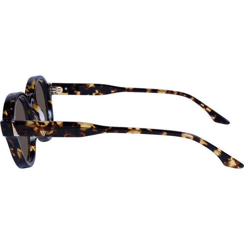 Motel, Clear Tort with 24K Gold Metal/Brown Lenses