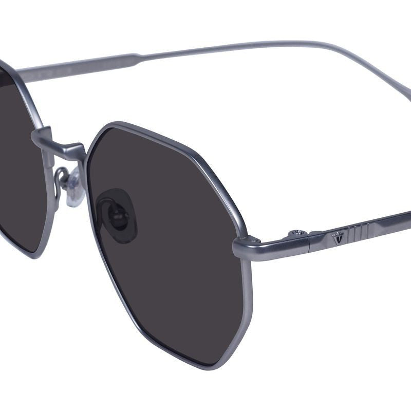 Orb, Matte Silver Japanese Titanium/Black Lenses