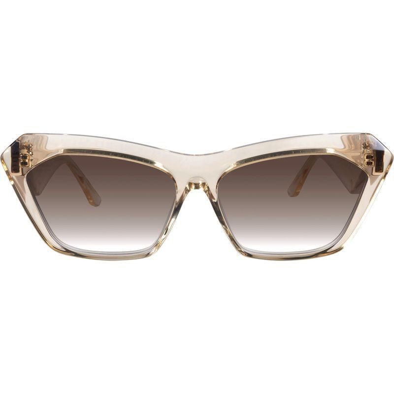 Piaf, Champagne with Gold Metal/Brown Gradient Polarised Lenses