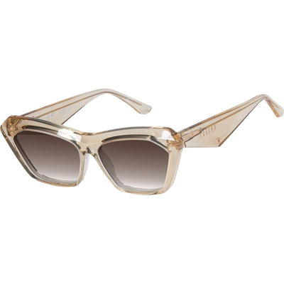 Piaf, Champagne with Gold Metal/Brown Gradient Lenses