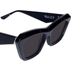 Piaf, Gloss Black with Silver Metal/Black Polarised Lenses