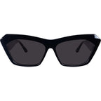 Piaf, Gloss Black with Silver Metal/Black Polarised Lenses