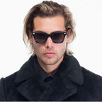 Prisoner, Gloss Black with Silver Metal Trim/Black Lenses