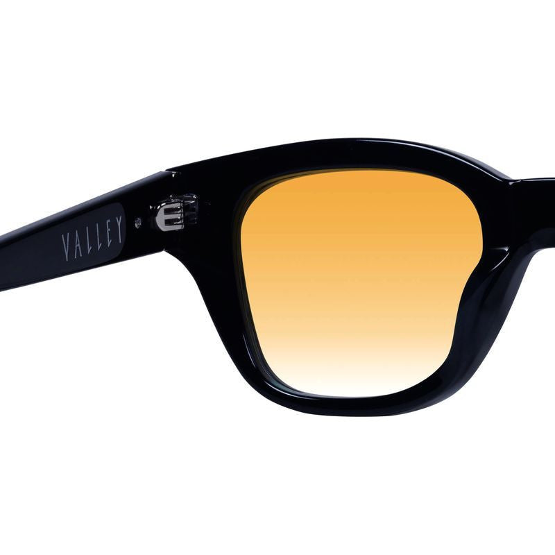 Ritual, Gloss Black with Silver Metal/Orange Gradient Lenses