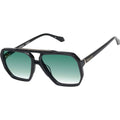 Rodeo, Gloss Black with Gold Metal/Dark Green Gradient Lenses