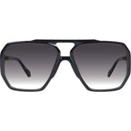 Rodeo, Gloss Black with Gold Metal/Black Gradient Lenses
