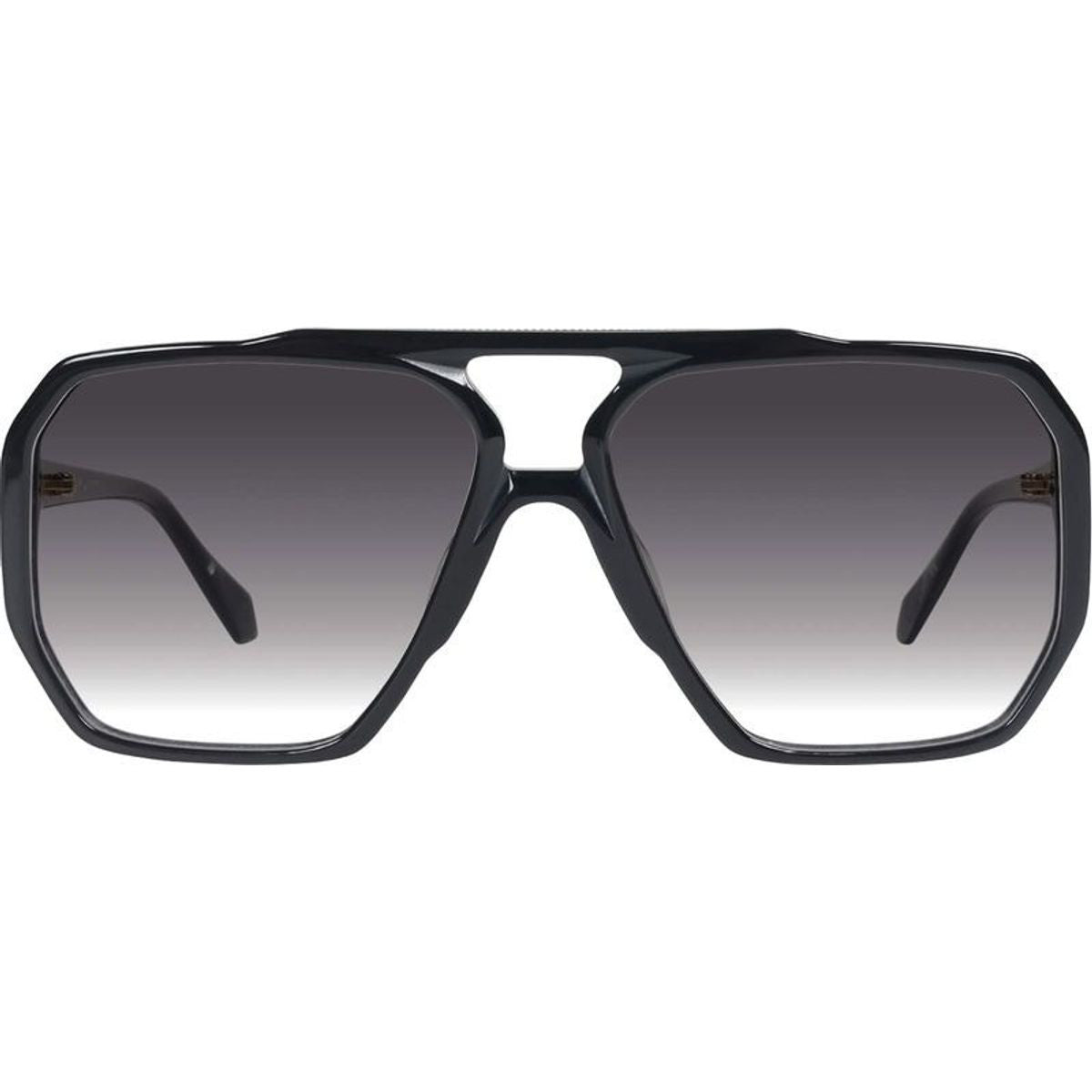 Rodeo, Gloss Black with Gold Metal/Black Gradient Lenses
