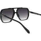 Rodeo, Gloss Black with Gold Metal/Black Gradient Lenses