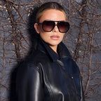 Rodeo, Gloss Black with Gold Metal/Black Gradient Lenses