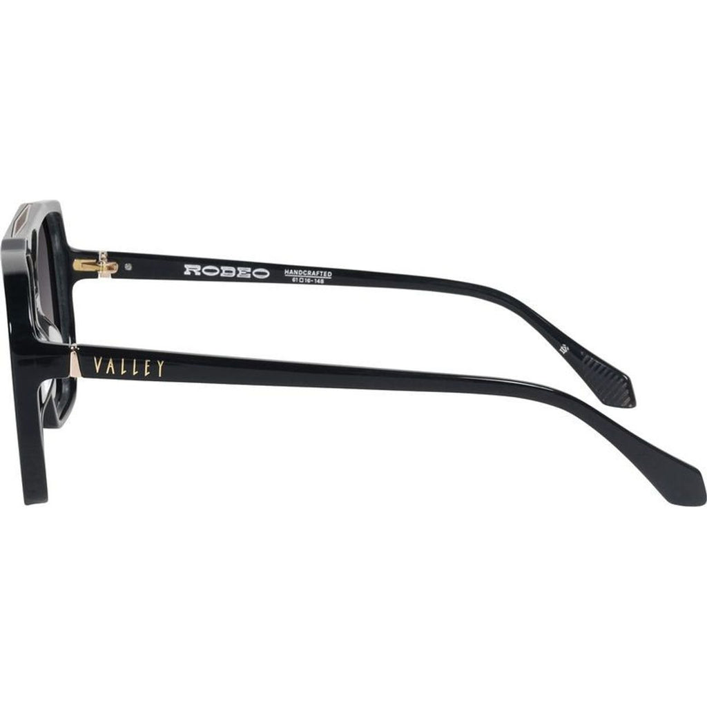 Rodeo, Gloss Black with Gold Metal/Black Gradient Lenses