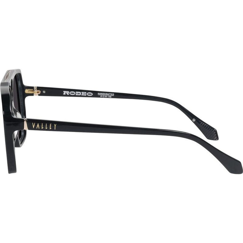 Rodeo, Gloss Black with Gold Metal/Black Lenses