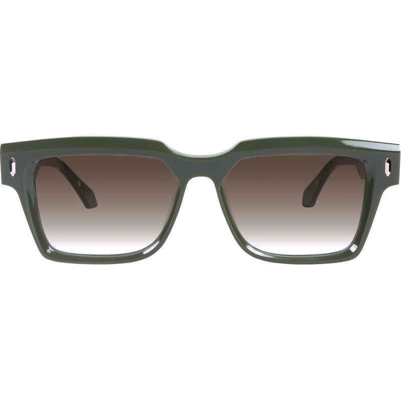 Roosevelt, Army Green with Gold Metal/Brown Gradient Lenses