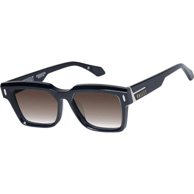 Roosevelt, Gloss Black with Silver Metal/Brown Gradient Lenses