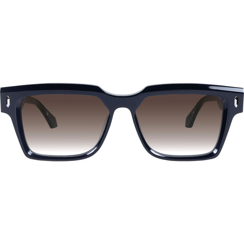 Roosevelt, Gloss Black with Silver Metal/Brown Gradient Lenses