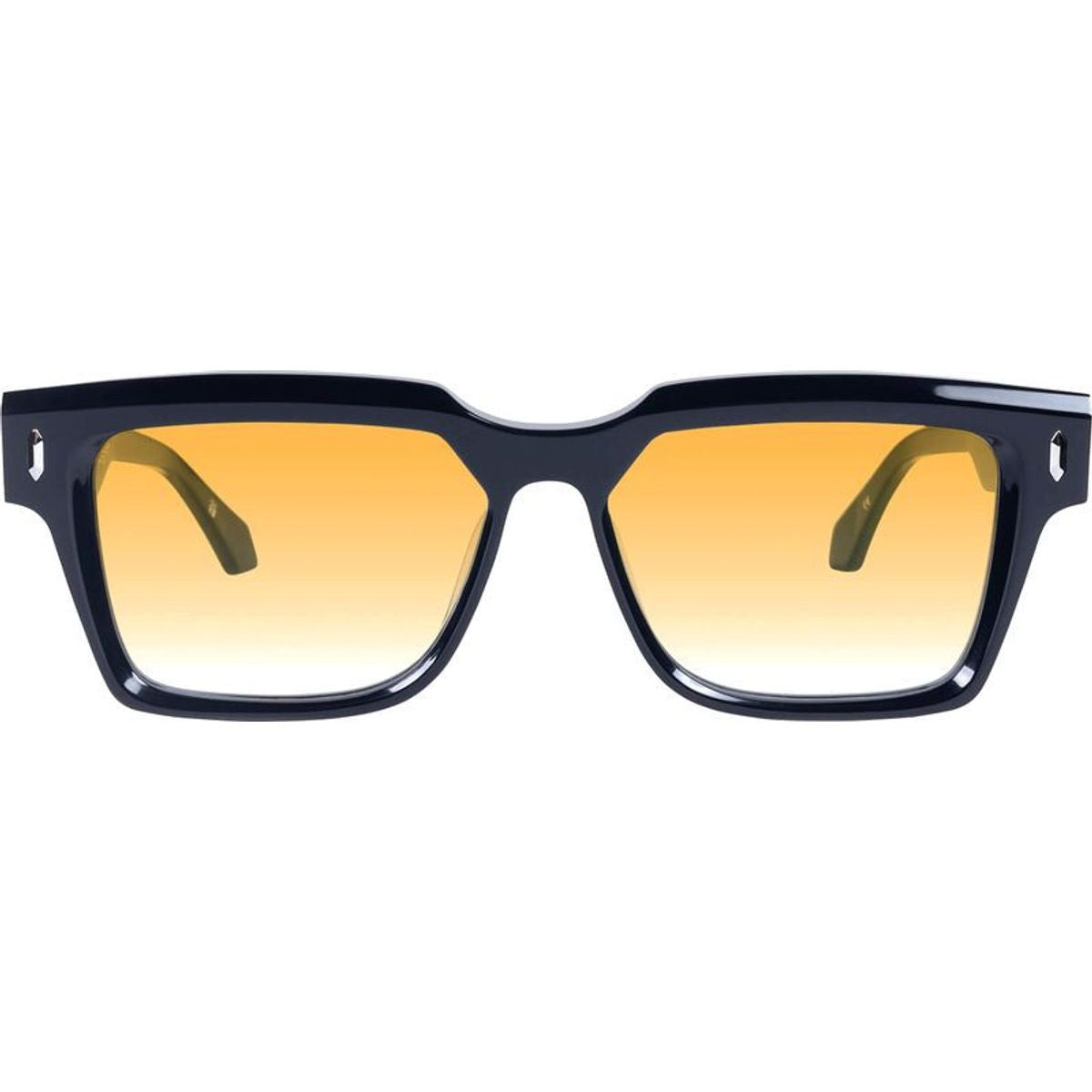 Roosevelt, Gloss Black with Silver Metal/Orange Gradient Lenses