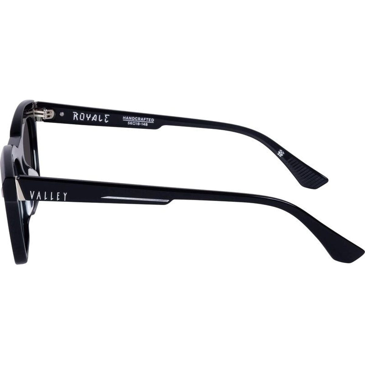 Royale, Gloss Black with Silver Metal/Black Lenses